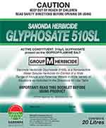 Label of SANONDA HERBICIDE GLYPHOSATE 510SL